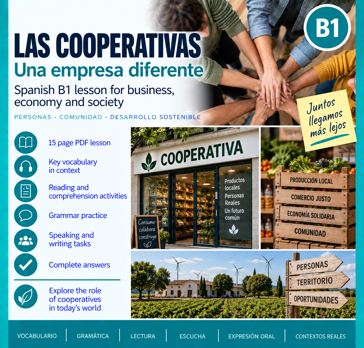 Cooperativas: Una empresa diferente. Spanish B1 Lesson + Answers (PDF) 1 ChatGPT Image Sep 15 2026 07 01 42 PM