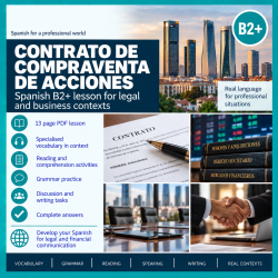 Contrato de compraventa de acciones. Legal Spanish B2–C1 (PDF)