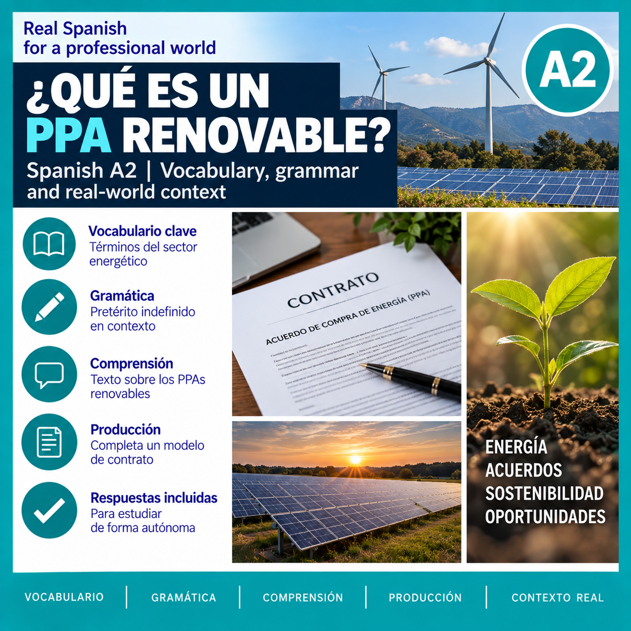 ¿Qué es un PPA renovable? | Spanish A2 Legal and Energy Lesson 2 ¿Qué es un PPA renovable? | Spanish A2 Legal and Energy Lesson