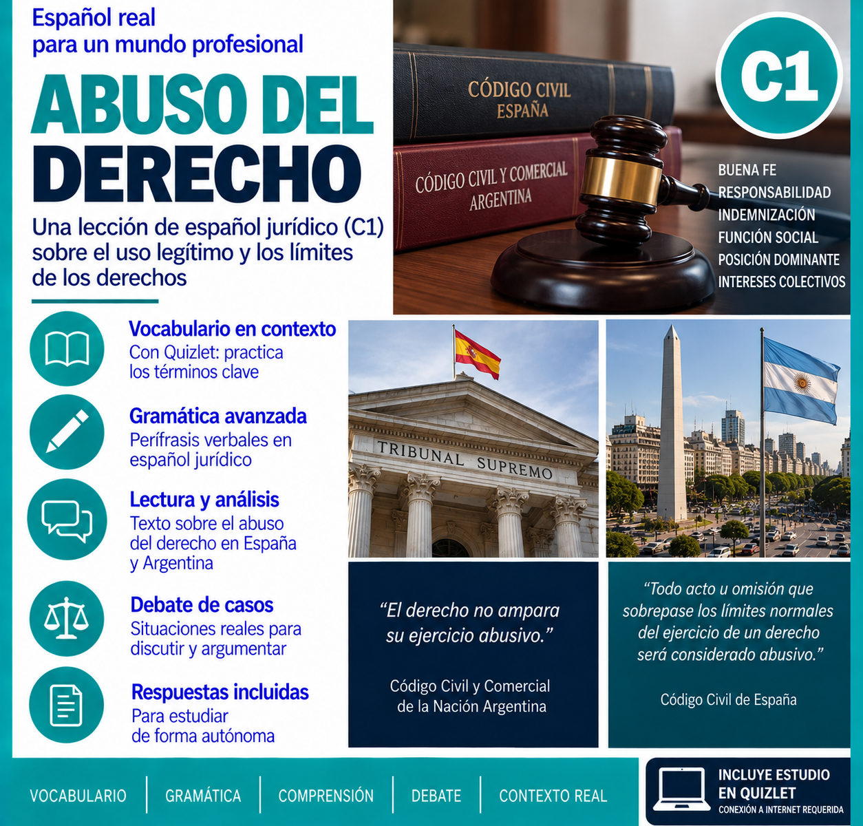 Abuso del derecho | Spanish C1 Legal Spanish Lesson with Quizlet 1 ChatGPT Image Sep 16 2026 08 34 52 PM