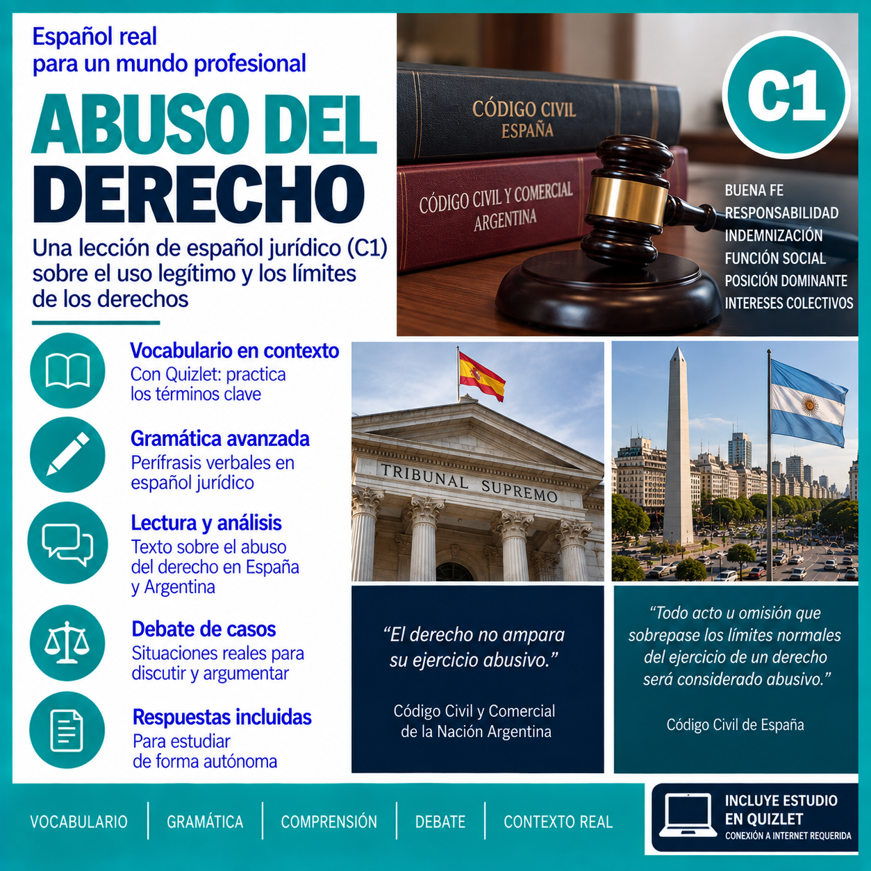Abuso del derecho | Spanish C1 Legal Spanish Lesson with Quizlet 2 Abuso del derecho | Spanish C1 Legal Spanish Lesson with Quizlet