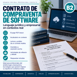 Contrato de compraventa de software. Español jurÃdico B2