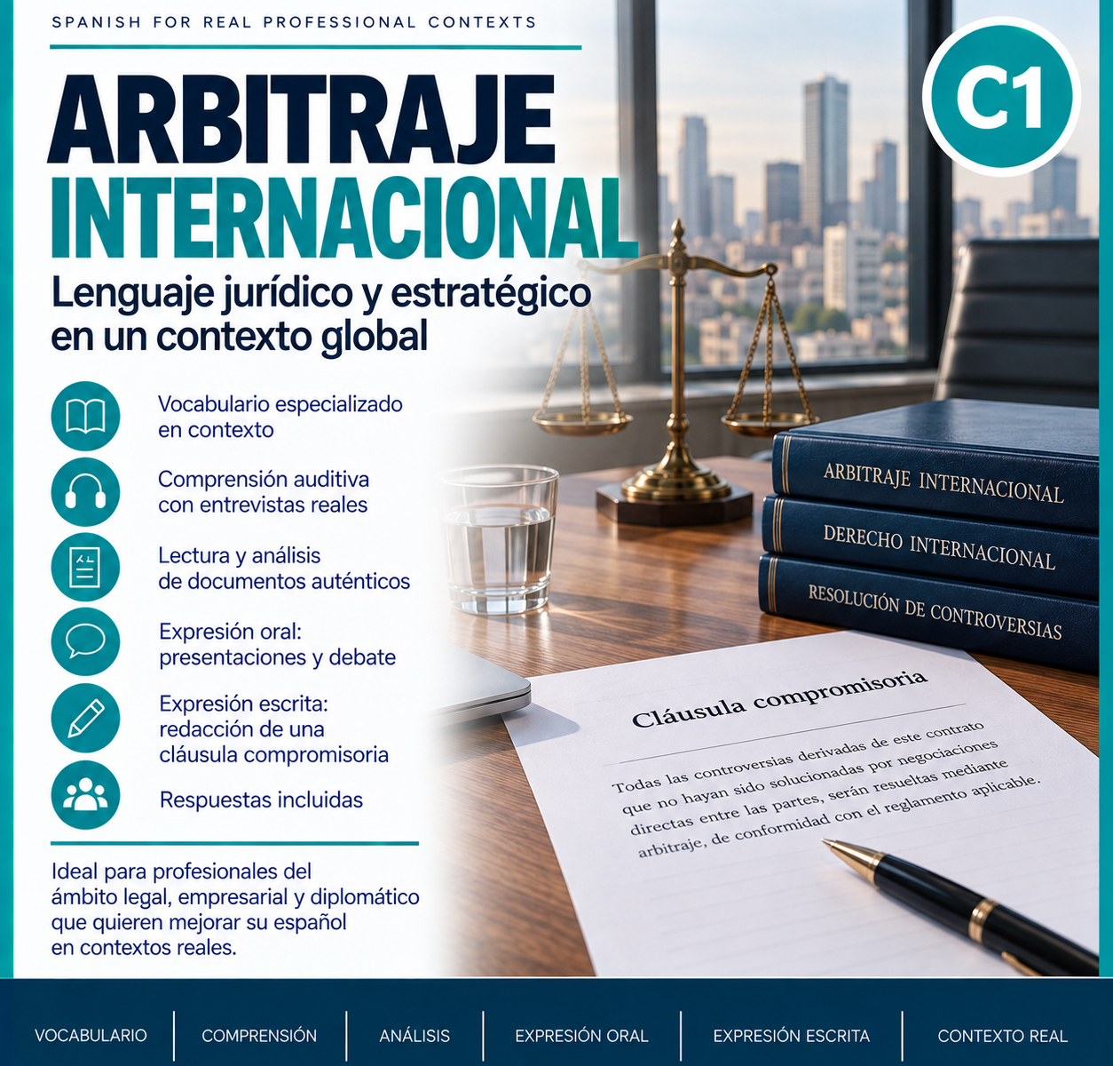 Arbitraje internacional. Futuro del subjuntivo. Español jurídico C1 1 ChatGPT Image Sep 16 2026 09 41 03 AM