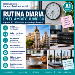Rutina diaria en el ámbito jurídico | Spanish A1 Professional Lesson with Listening and Interactive Practice