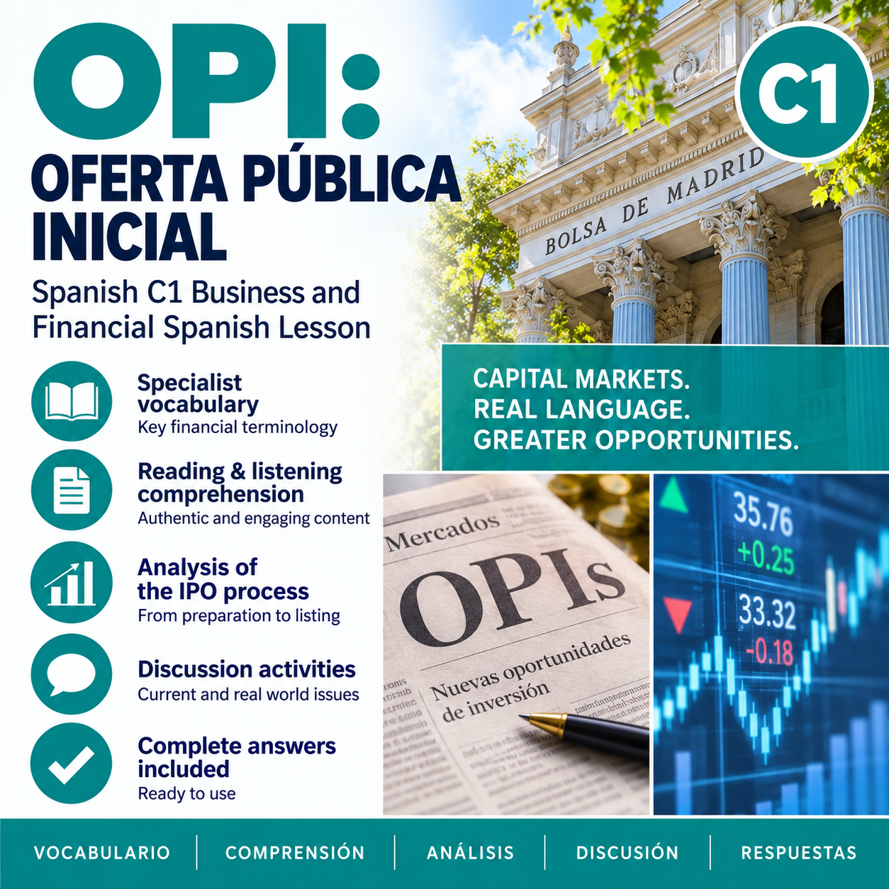OPI: Oferta Pública Inicial | Spanish C1 Business and Financial Spanish Lesson 2 OPI: Oferta Pública Inicial | Spanish C1 Business and Financial Spanish Lesson