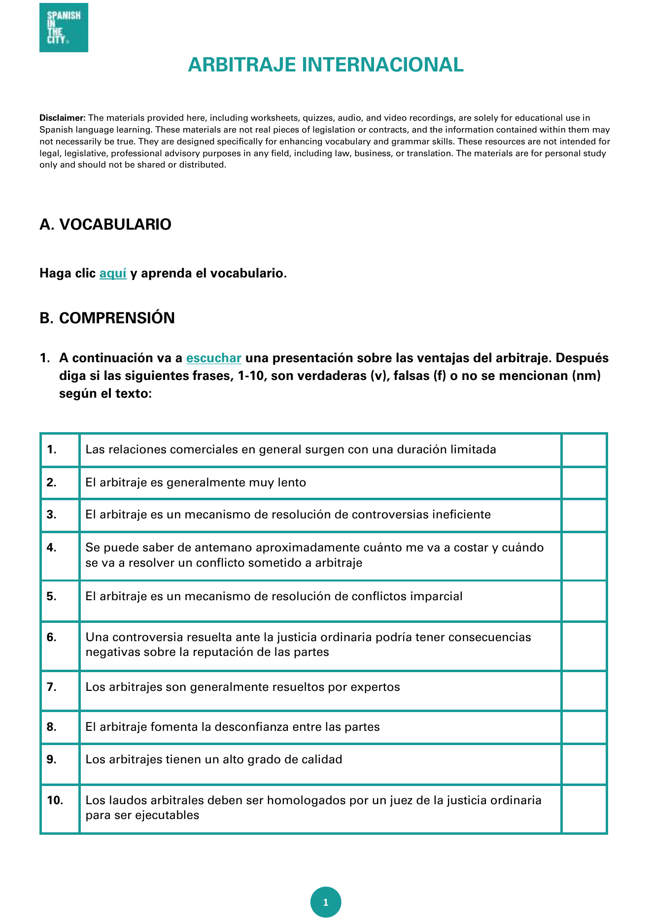 Arbitraje internacional. Futuro del subjuntivo. Español jurídico C1 4 Arbitraje internacional. Futuro del subjuntivo. Español jurídico C1 - Image 3