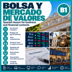 Bolsa y mercado de valores | Spanish B1 Business Lesson with Video and Interactive Links