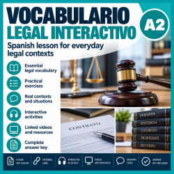Vocabulario legal interactivo | Spanish A2 Lesson with Interactive Activities