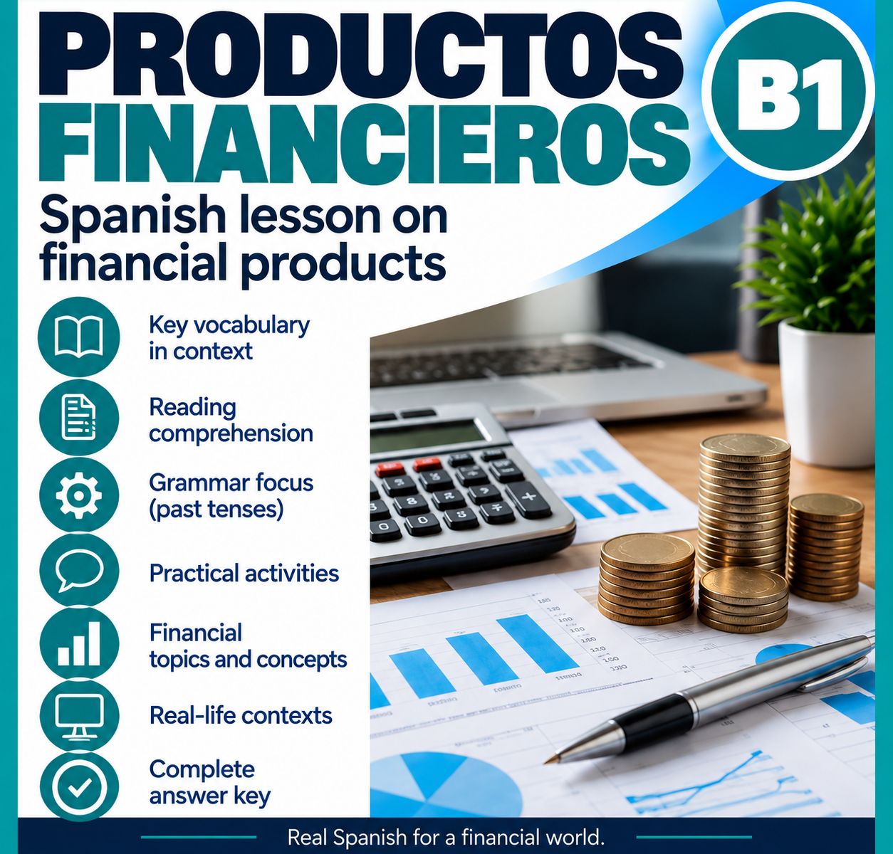 Productos financieros | Spanish B1 Lesson on Finance and Investment 1 Productos Financieros B1 Spanish for Finance