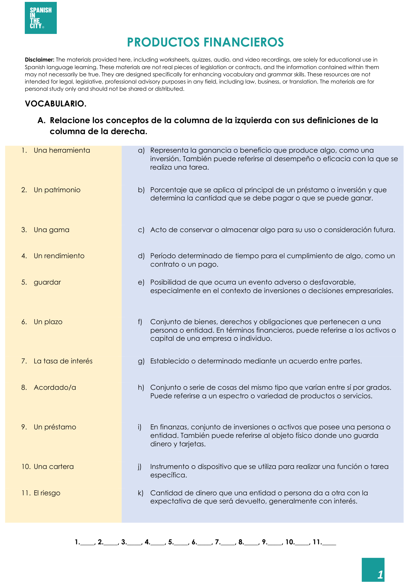 Productos financieros | Spanish B1 Lesson on Finance and Investment 3 Productos financieros | Spanish B1 Lesson on Finance and Investment - Image 2