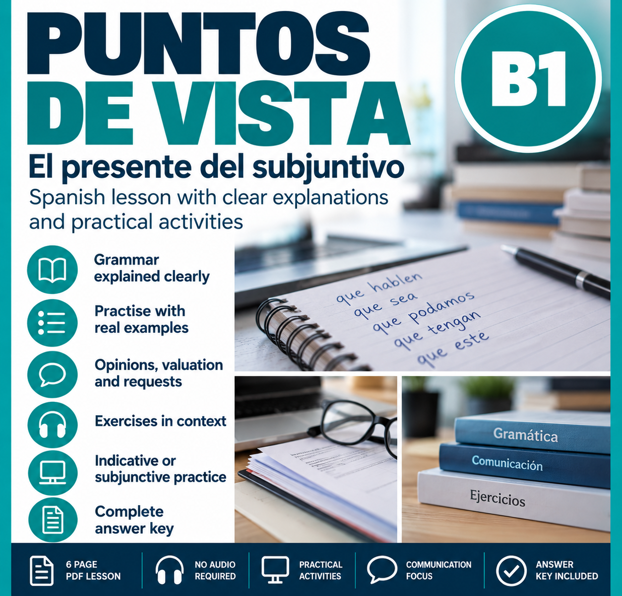 Puntos de Vista Spanish Subjunctive Lesson Poster