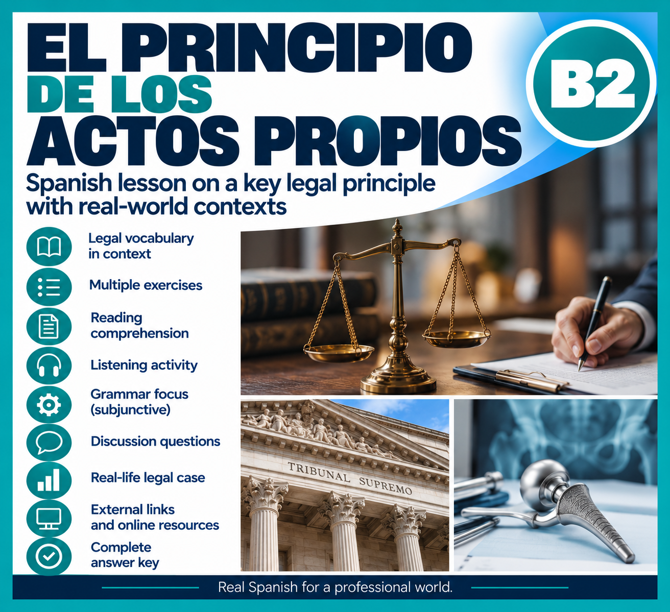 El principio de los actos propios | Legal Spanish B2 Lesson 1 Spanish Legal Principle B2 Resource