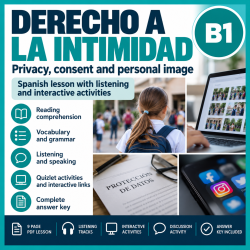 Derecho a la intimidad | Spanish B1 Lesson with Listening and Interactive Activities