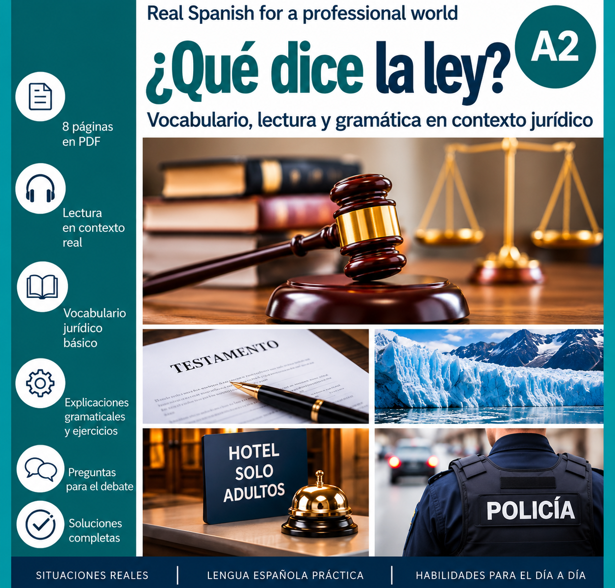 ¿Qué dice la ley? | Spanish A2 Legal Vocabulary and Future Tense Lesson 1 Que dice la ley Spanish for Professionals